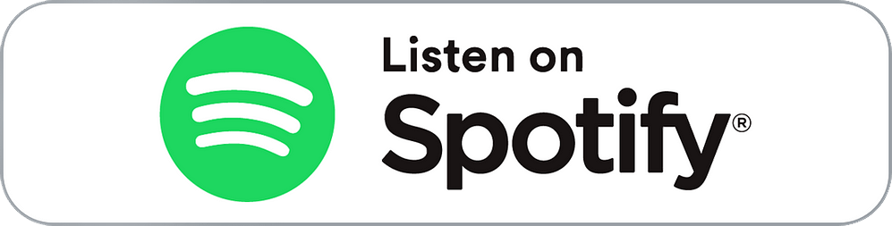 A rectangular image with a white background featuring the Spotify logo. On the left is Spotify's green circle with three curved white lines. To the right, black text reads "Listen on Spotify." A thin gray border outlines the image.